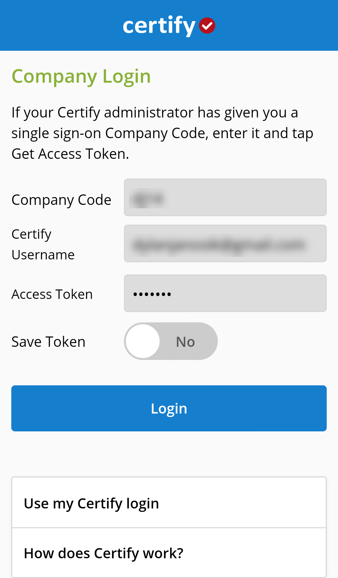 Certify Mobile Single SignOn Certify Help Center