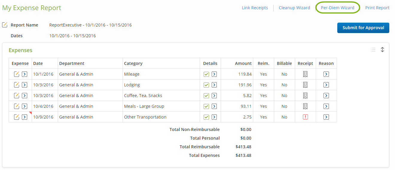 Creating Per Diem Expenses Certify Help Center