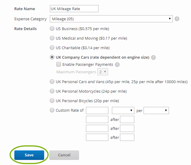 Configuring UK Mileage Rates Certify Help Center