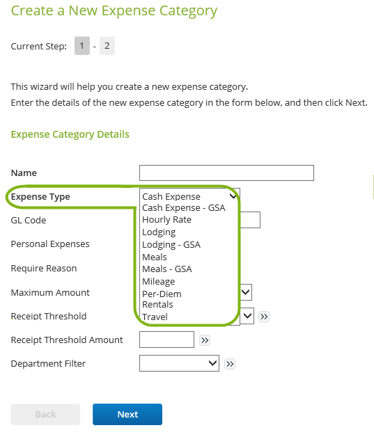 GSA Per Diem Category Configuration Certify Help Center