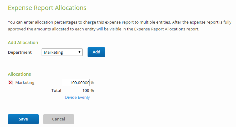 Allocate
