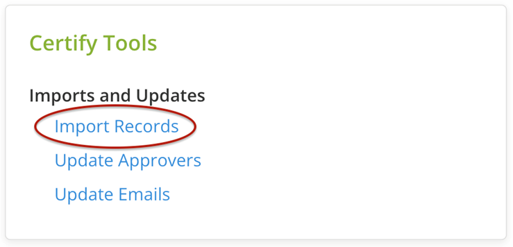 import records