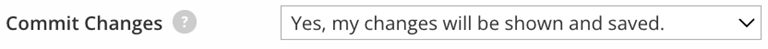 commit changes