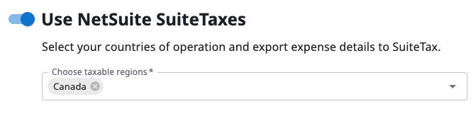 Use NetSuite SuiteTaxes option and taxable region settings