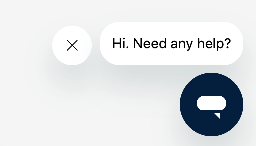 AI Assistant chat button in the help center